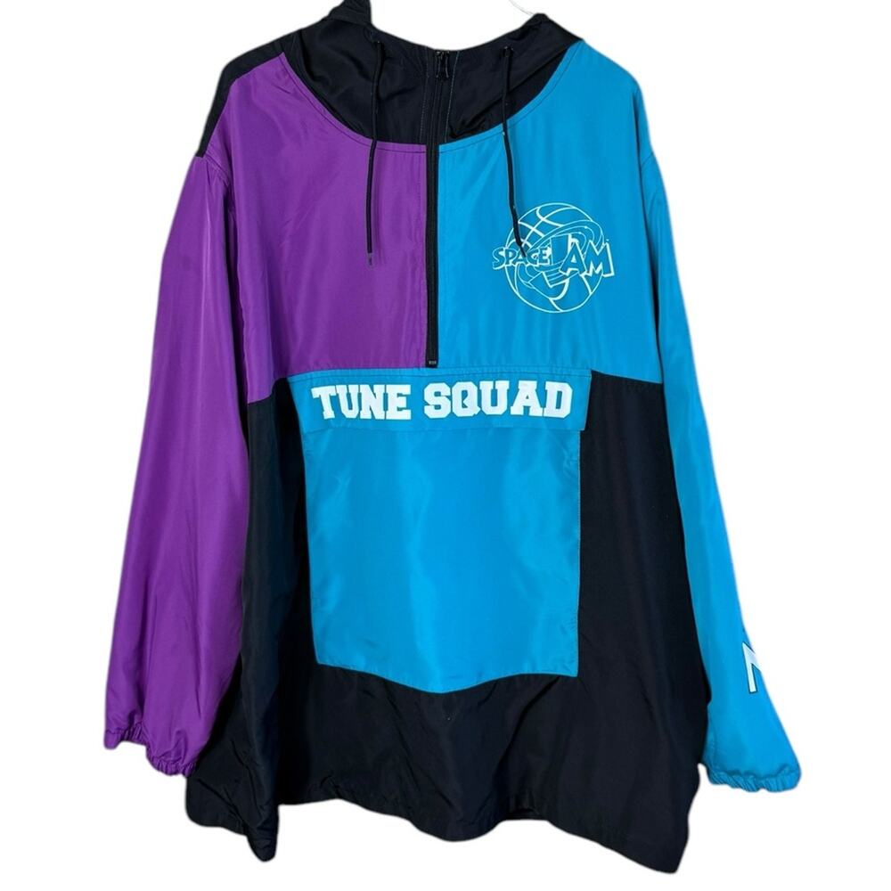 Looney Tunes Men’s 2XL Tune Squad Colorblocked Anorak Windbreaker Jacket